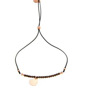 Essential: Pulsera de hilo con corazón y piedras naturales