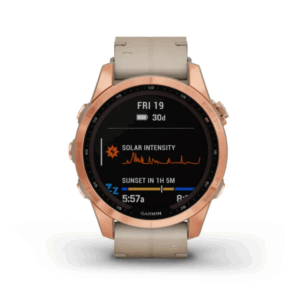Garmin fēnix® 7S Sapphire Solar Blanco – Titanio Rose Gold