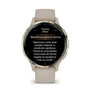 Garmin Venu® 3S – Bisel Beige Gold con Caja Gris Francés