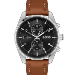 Reloj de Hombre Acero Inoxidable 44 mm con Correa de Piel