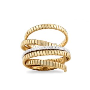 Anillo de oro 18K con diamantes blancos