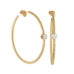 Pendiente de Oro 18K con Diamantes Blancos