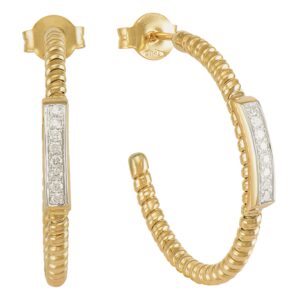 Pendiente de Oro 18K con Diamantes Blancos