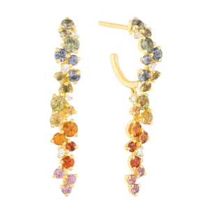 Pendientes de Oro Rosa 18K con Diamantes