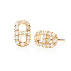 Pendientes de Oro Amarillo 18K con 28 Diamantes