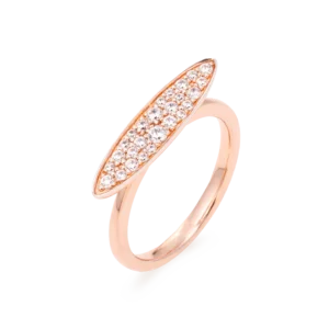 Sortija de Oro Rosa 18K con 26 Diamantes