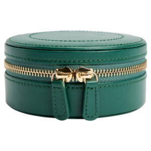 Estuche de joyas WOLF Sophia en verde bosque con cremallera